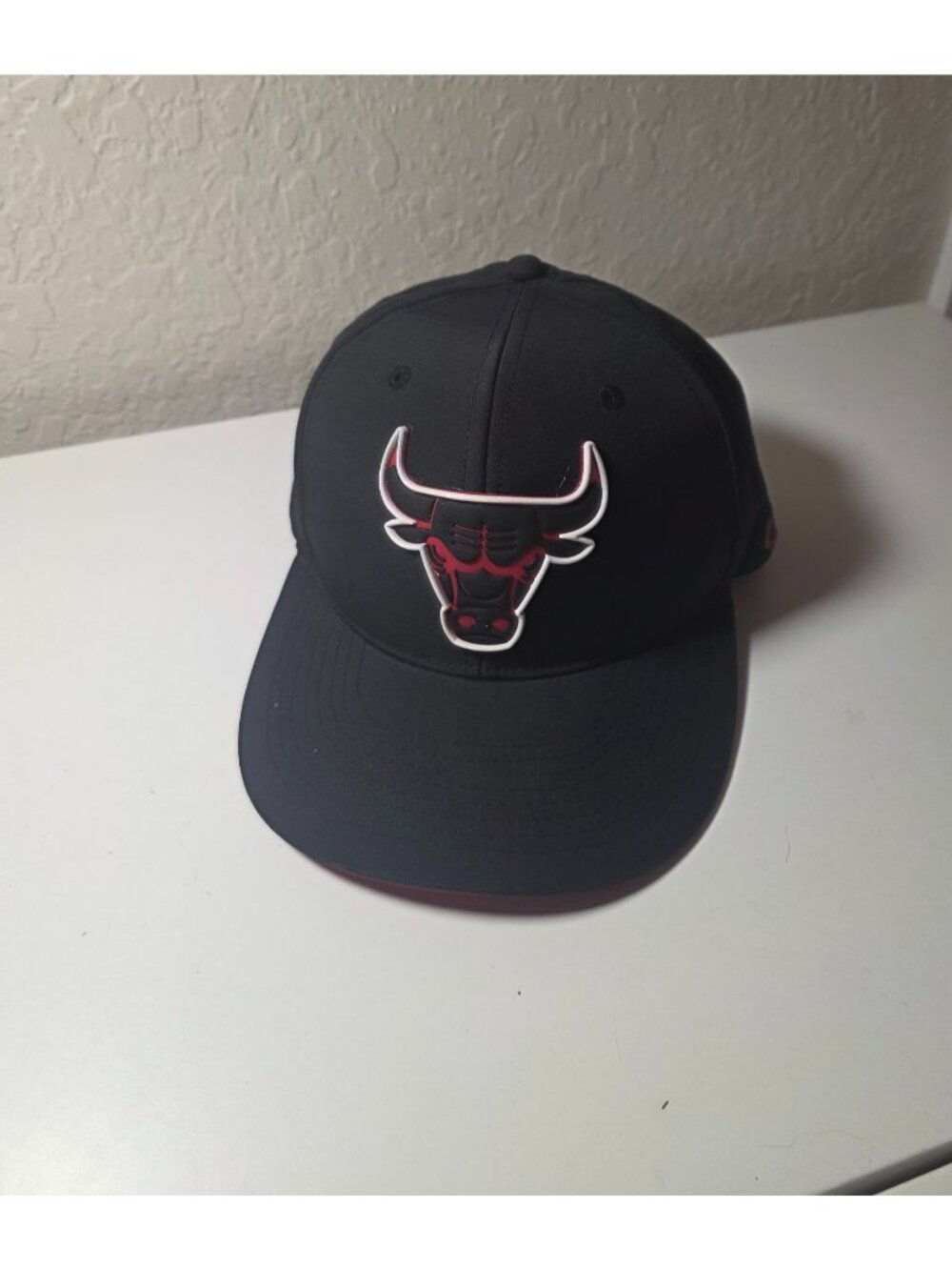 Ultra Game Chicago Bulls Black Red Snapback Hat Adjustable OS